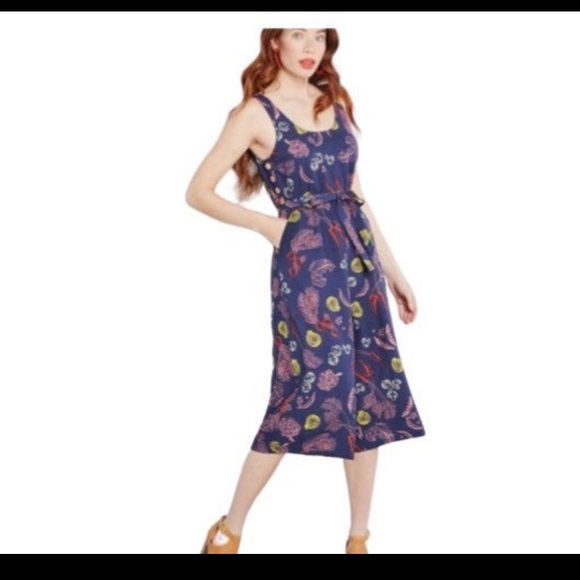 ModCloth Elated All Over cropped Jumpsuit - Picture 2 of 9